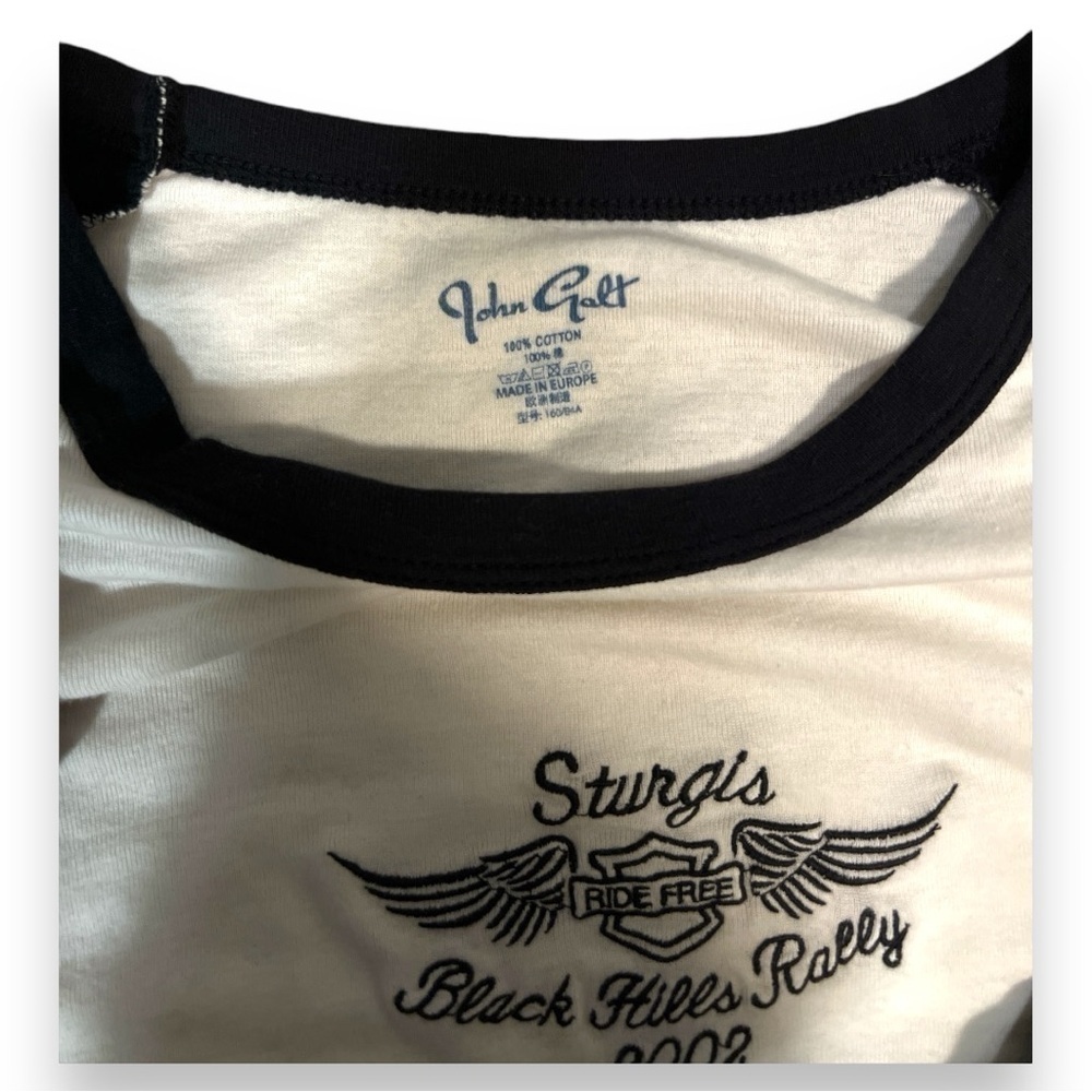 Brandy Melville Black & White Long Sleeve Crop - Picture 4 of 4